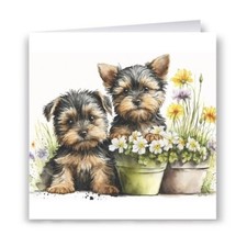 Yorkie Greeting Card -