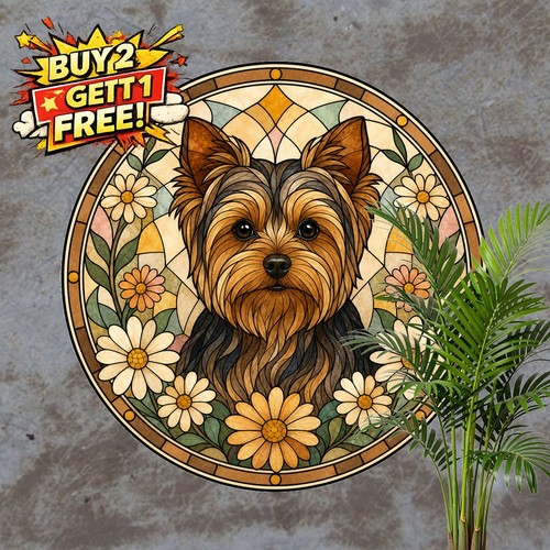 Yorkshire terrier suncatcher - terrier,