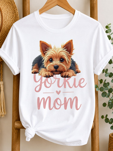Yorkie mom shirt cute - yorkie, t-shirt