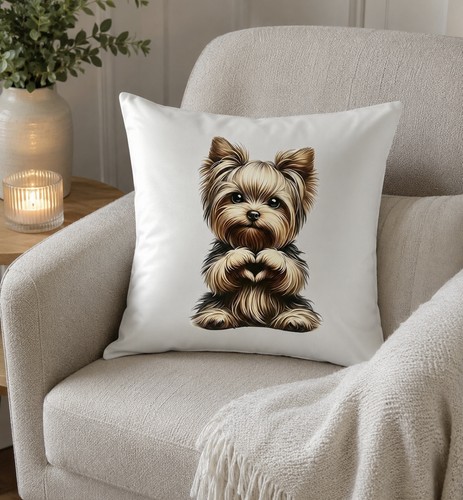 Cute yorkshire terrier - cute, cushion