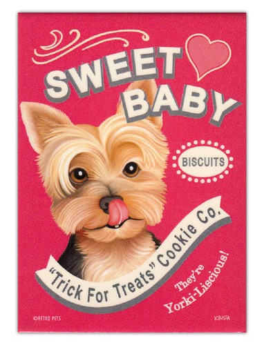 Retro dogs refrigerator - dogs,