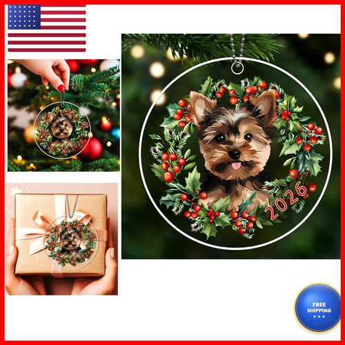 Yorkie christmas ornaments - christmas,