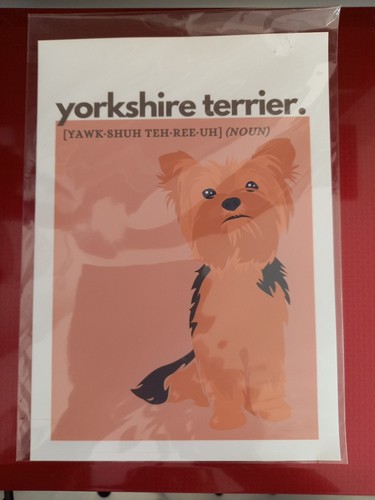Yorkshire terrier dog print - dog,