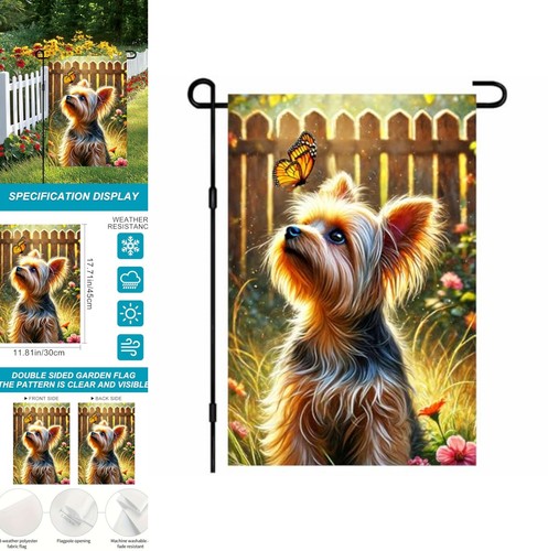 Yorkshire terrier garden flag - terrier,