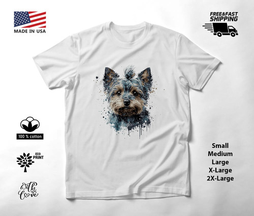 Yorkshire terrier teal splash - yorkshire,