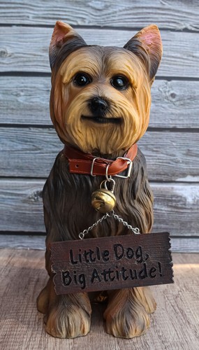 Yorkie dog garden statue - dog,