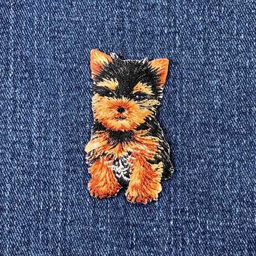 Teacup yorkie dog applique - teacup,