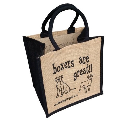 Dog breeds jute shopping - shopping, bags