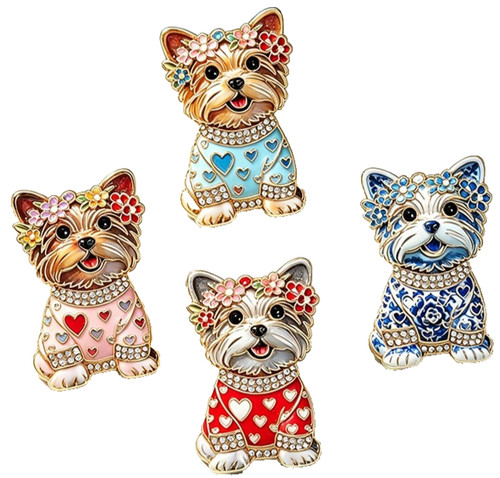 4pcs yorkshire terrier dog - terrier,
