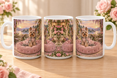 Yorkie princess mug 15oz - yorkie,