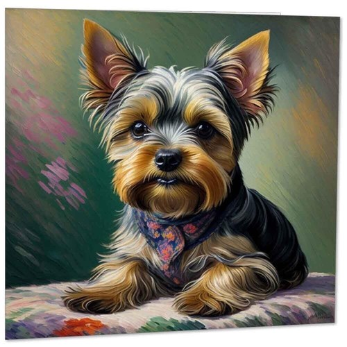 Yorkshire terrier greeting - yorkshire,