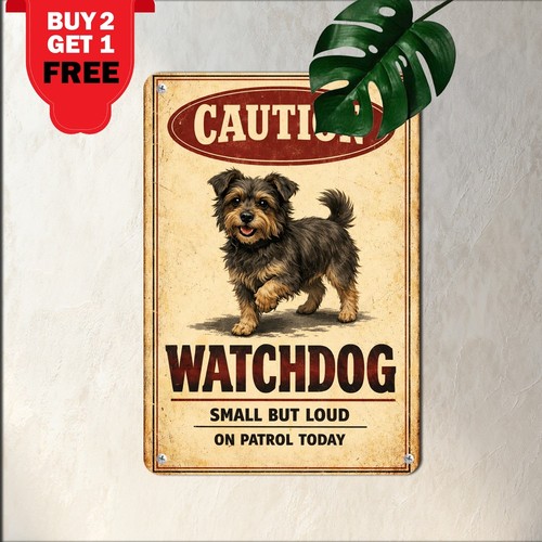 Yorkshire terrier dog warning - terrier,